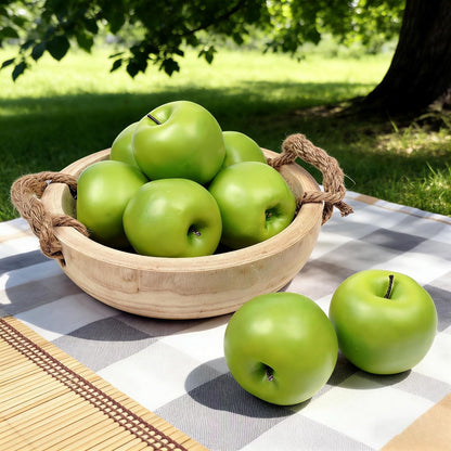 12PCS Fake Green Apples, 3" Lifelike Artificial Apples