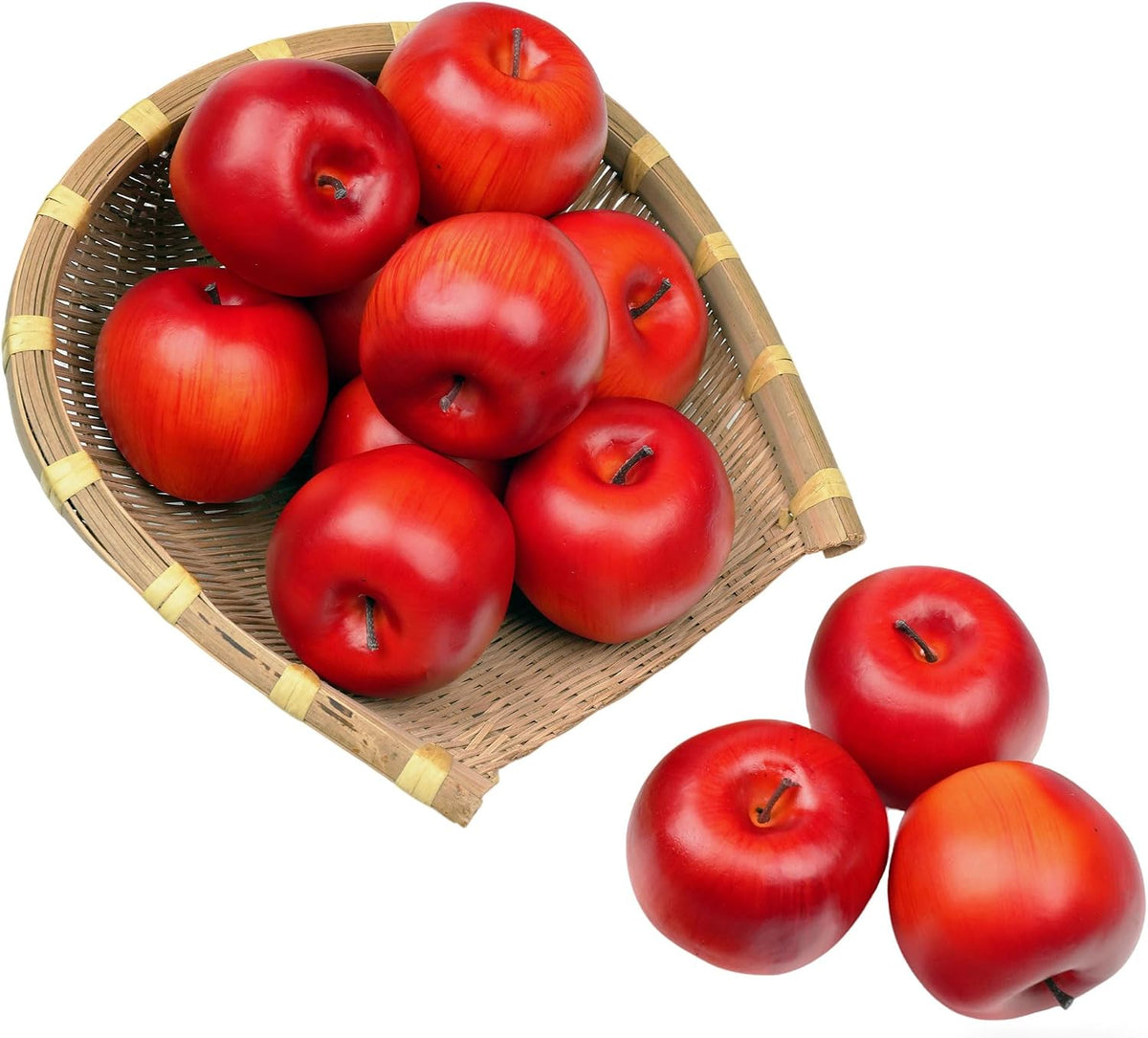 12PCS Fake Green Apples, 3" Lifelike Artificial Apples