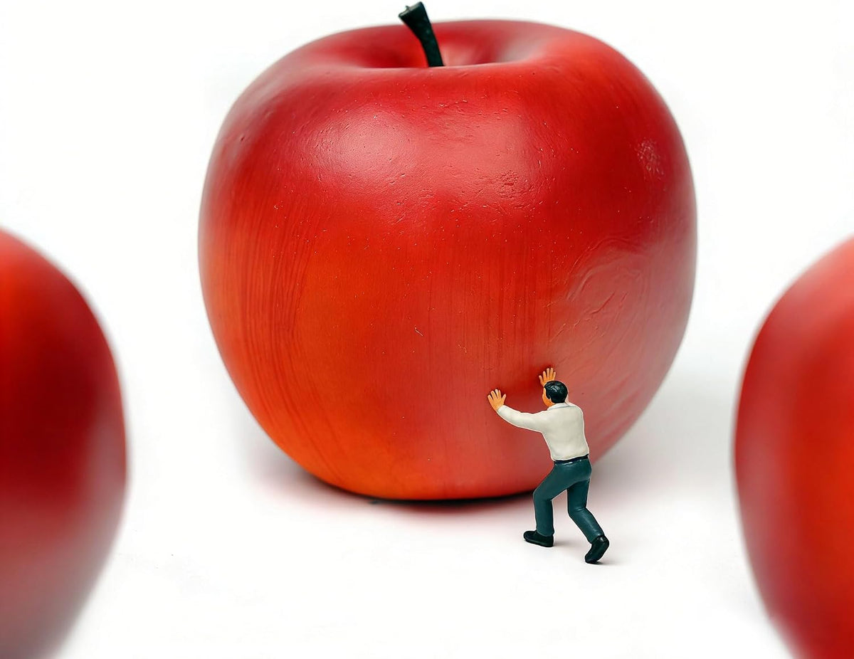 12PCS Fake Green Apples, 3" Lifelike Artificial Apples