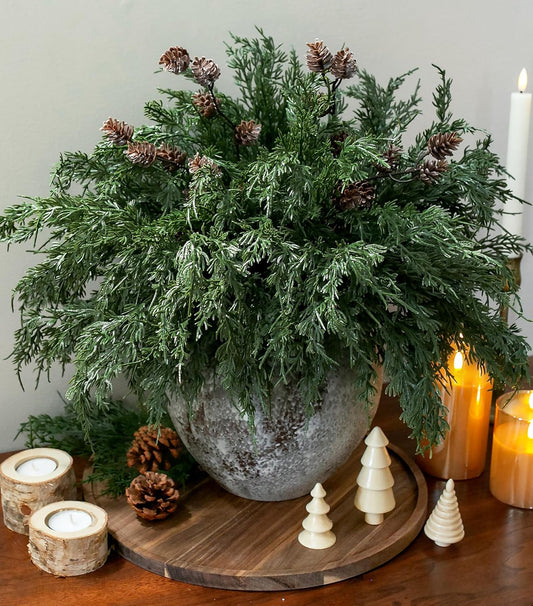 Faux Outdoor Plants Fake Hanging Plants for Outdoors Outside Decorations, 2 Pcs Green Fake Ivy Vines Realistic UV Resistant Artificial Greenery for Planters Porch Garden Yard Front Door Patio Indoor
