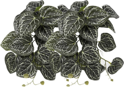 2Pack Fake Anthurium Crystallinum, Reptile Terrarium Decor Plants