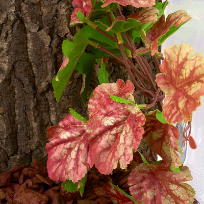 2Pack Fake Anthurium Crystallinum, Reptile Terrarium Decor Plants