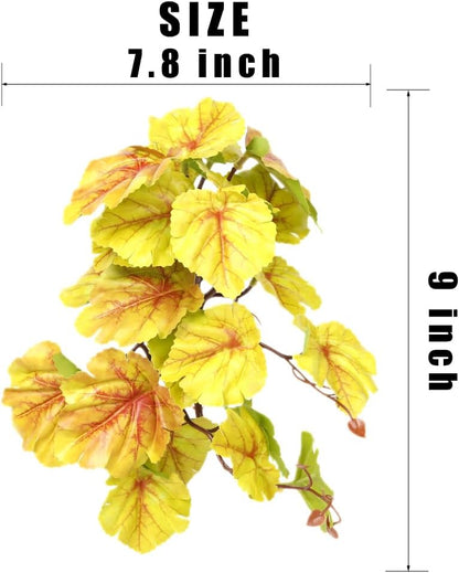 2Pack Fake Anthurium Crystallinum, Reptile Terrarium Decor Plants