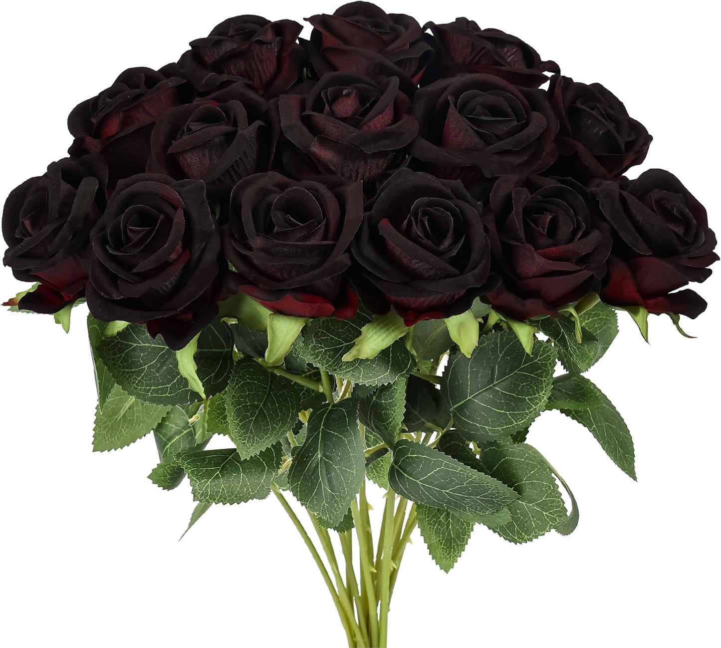 14PCS Red Roses Artificial Flowers, Fake Red Roses Bouquet | Long Stems for Halloween, Romantic Valentine's Day, Anniversary, Wedding & Home Decoration