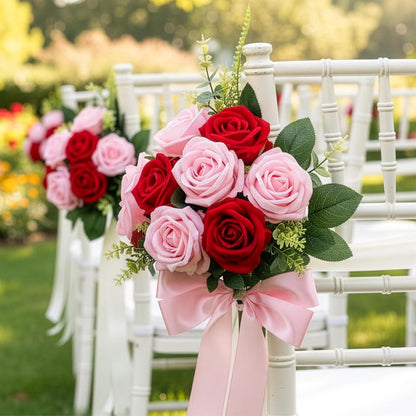 14PCS Red Roses Artificial Flowers, Fake Red Roses Bouquet | Long Stems for Halloween, Romantic Valentine's Day, Anniversary, Wedding & Home Decoration