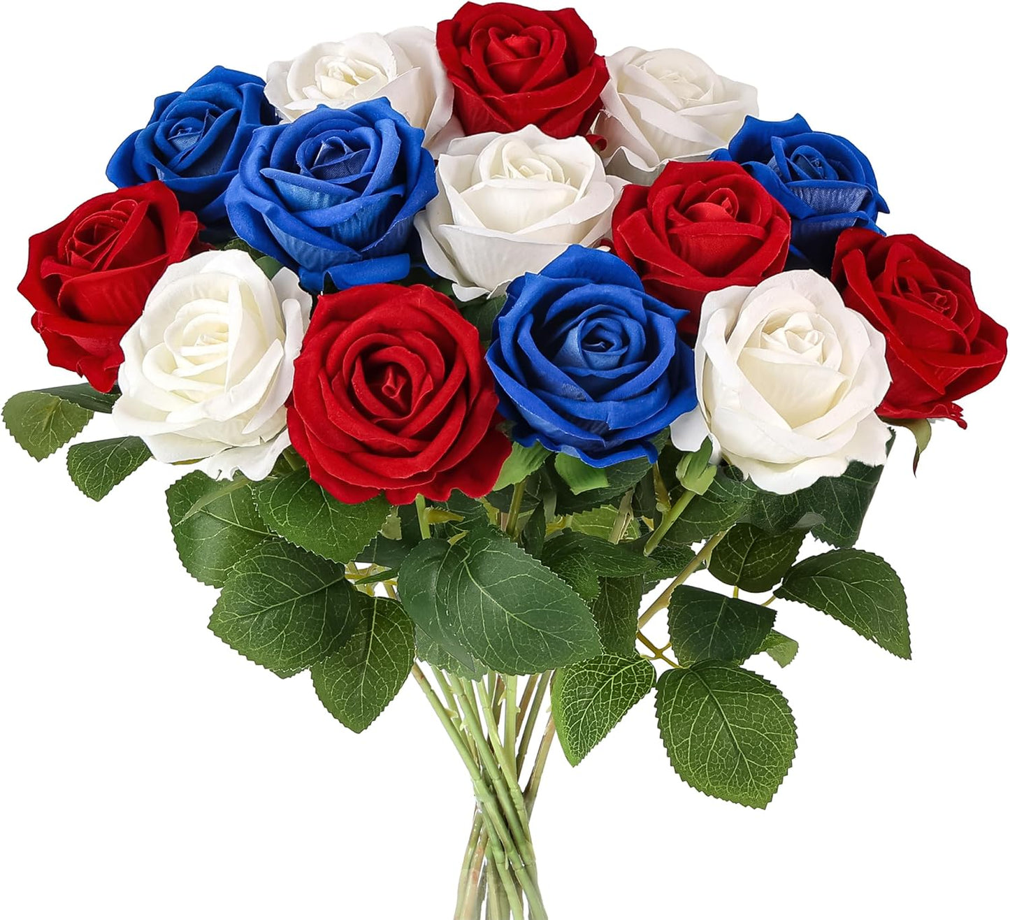 14PCS Red Roses Artificial Flowers, Fake Red Roses Bouquet | Long Stems for Halloween, Romantic Valentine's Day, Anniversary, Wedding & Home Decoration