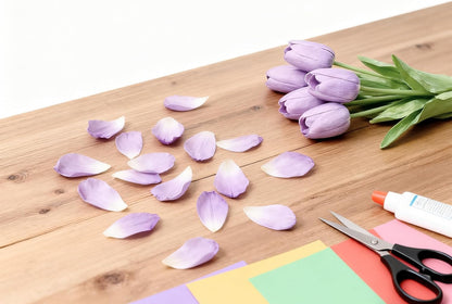 Pink Artificial Tulips Fake Flowers, 20 Pcs PU Faux Tulips 13.5", Realistic Tulip Bouquet for Wedding Centerpiece Home Kitchen Dining Table Vase Decoration Floral
