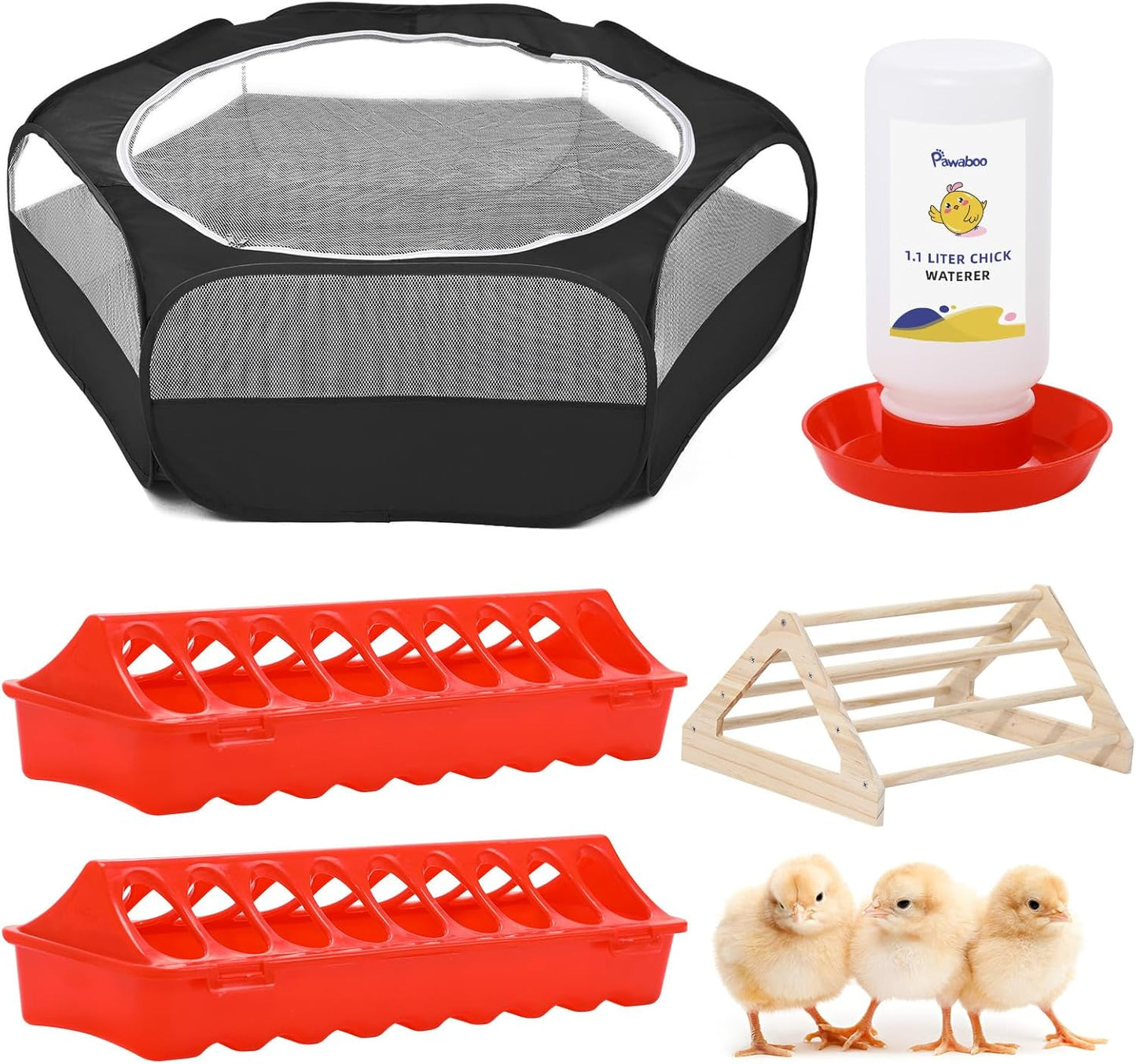 Small Animals Playpen, Waterproof Small Pet Cage Tent with Zippered Cover, Portable Outdoor Yard Fence with 3 Metal Rod for Chick/Kitten/Puppy/Guinea Pig/Rabbits/Hamster/Chinchillas,Light Gray