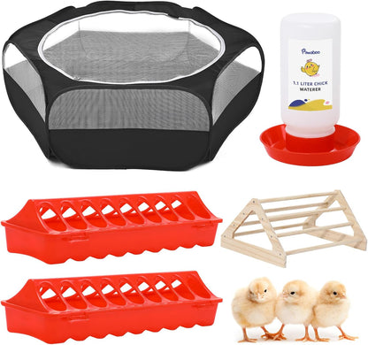 Small Animals Playpen, Waterproof Small Pet Cage Tent with Zippered Cover, Portable Outdoor Yard Fence with 3 Metal Rod for Chick/Kitten/Puppy/Guinea Pig/Rabbits/Hamster/Chinchillas,Light Gray