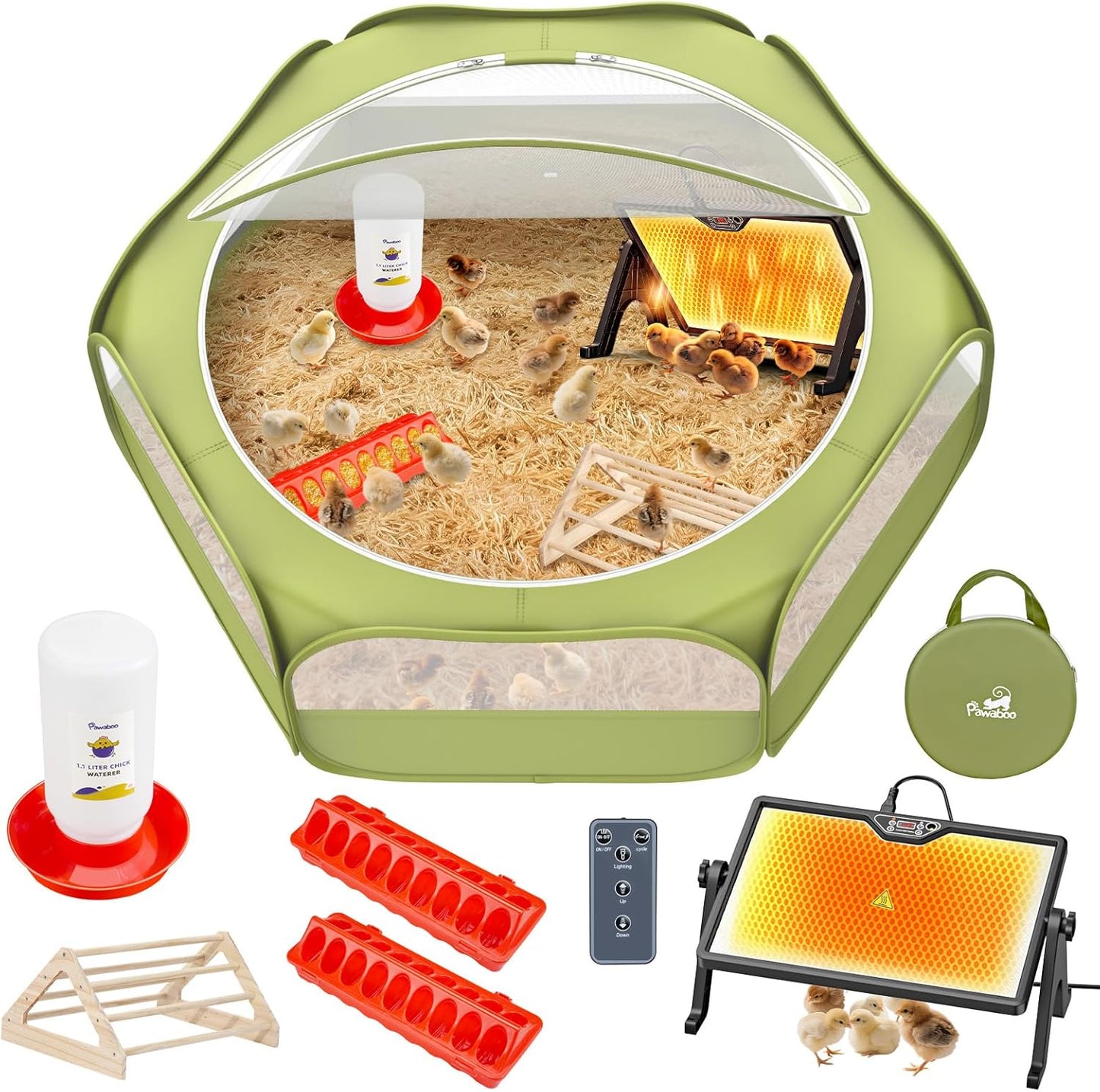 Small Animals Playpen, Waterproof Small Pet Cage Tent with Zippered Cover, Portable Outdoor Yard Fence with 3 Metal Rod for Chick/Kitten/Puppy/Guinea Pig/Rabbits/Hamster/Chinchillas,Light Gray