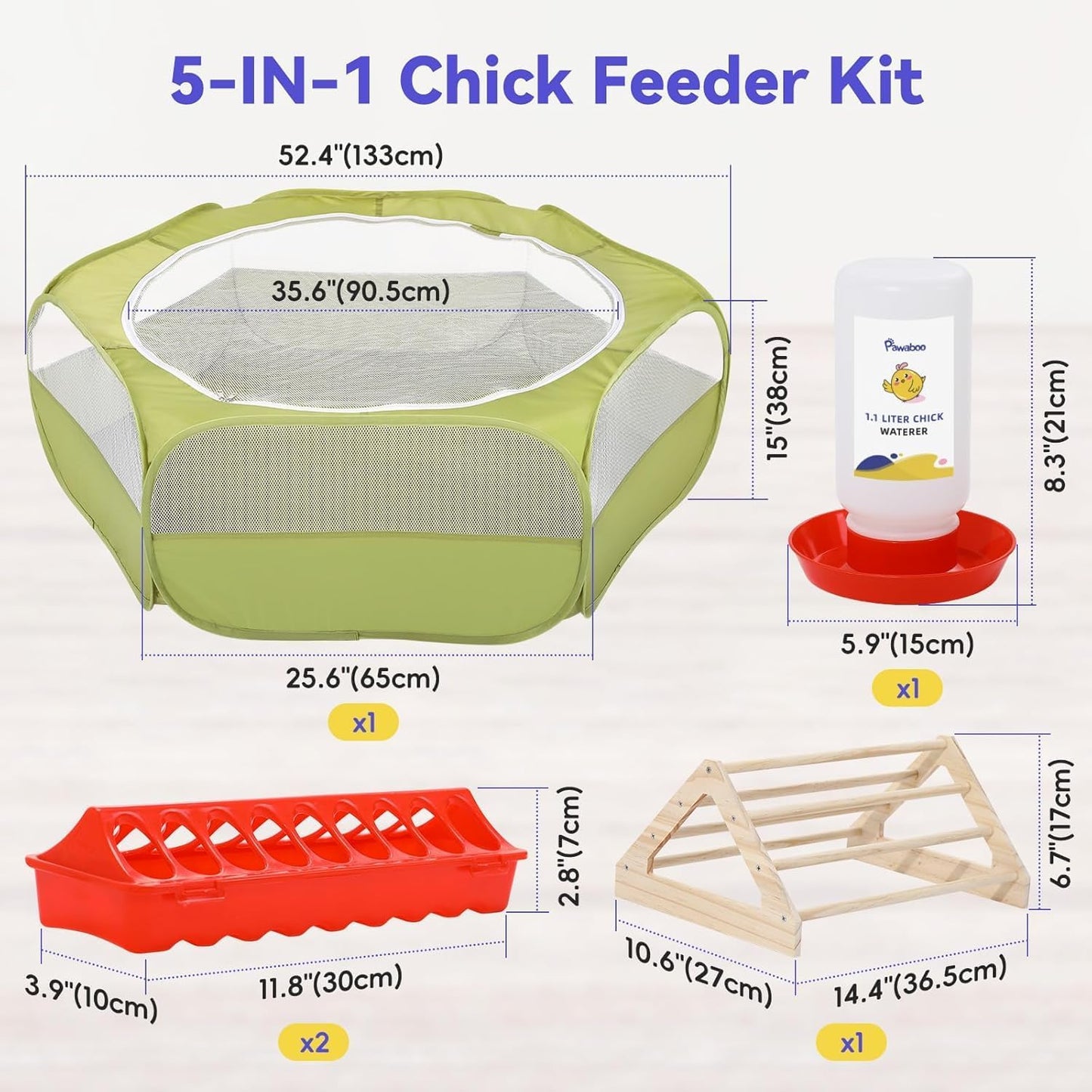Small Animals Playpen, Waterproof Small Pet Cage Tent with Zippered Cover, Portable Outdoor Yard Fence with 3 Metal Rod for Chick/Kitten/Puppy/Guinea Pig/Rabbits/Hamster/Chinchillas,Light Gray
