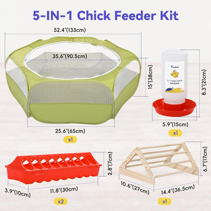 Small Animals Playpen, Waterproof Small Pet Cage Tent with Zippered Cover, Portable Outdoor Yard Fence with 3 Metal Rod for Chick/Kitten/Puppy/Guinea Pig/Rabbits/Hamster/Chinchillas,Light Gray