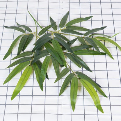 6 Pcs Tree Branch 19.7 Inches Artificial Bamboo Leaves Faux Silk Bamboos