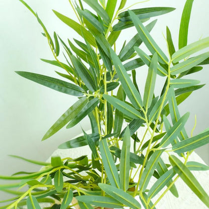 6 Pcs Tree Branch 19.7 Inches Artificial Bamboo Leaves Faux Silk Bamboos