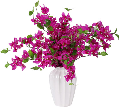 10PCS Bougainvillea Artificial Flowers 30" Silk Fake Bougainvillea Branches Faux Flowers Vines for Home，Garden，Wedding，Party，Indoor and Outdoor，Floral Arrangement and DIY Decor（Purple）