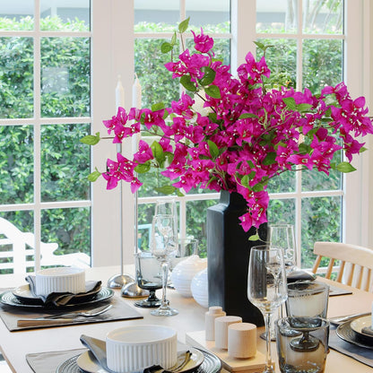 10PCS Bougainvillea Artificial Flowers 30" Silk Fake Bougainvillea Branches Faux Flowers Vines for Home，Garden，Wedding，Party，Indoor and Outdoor，Floral Arrangement and DIY Decor（Purple）