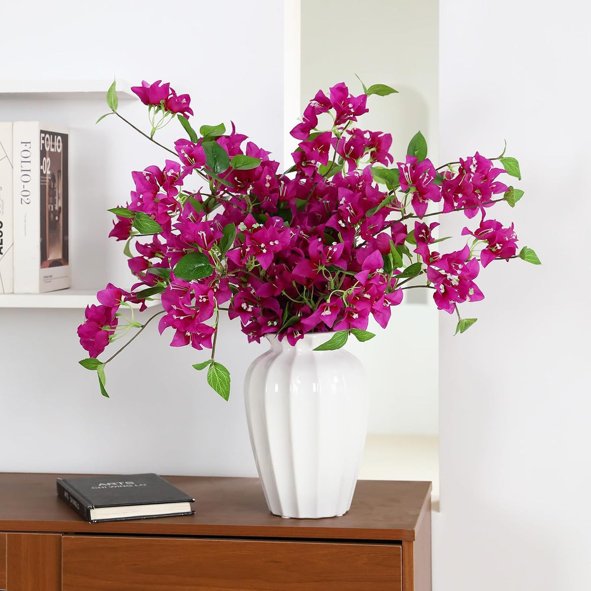 10PCS Bougainvillea Artificial Flowers 30" Silk Fake Bougainvillea Branches Faux Flowers Vines for Home，Garden，Wedding，Party，Indoor and Outdoor，Floral Arrangement and DIY Decor（Purple）