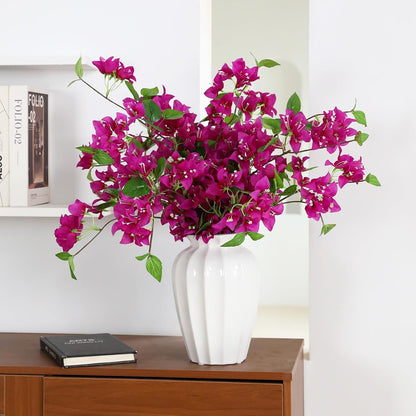 10PCS Bougainvillea Artificial Flowers 30" Silk Fake Bougainvillea Branches Faux Flowers Vines for Home，Garden，Wedding，Party，Indoor and Outdoor，Floral Arrangement and DIY Decor（Purple）