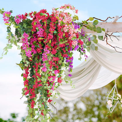 10PCS Bougainvillea Artificial Flowers 30" Silk Fake Bougainvillea Branches Faux Flowers Vines for Home，Garden，Wedding，Party，Indoor and Outdoor，Floral Arrangement and DIY Decor（Purple）