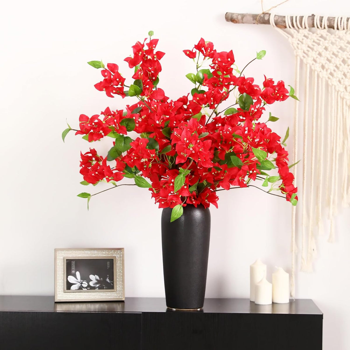 10PCS Bougainvillea Artificial Flowers 30" Silk Fake Bougainvillea Branches Faux Flowers Vines for Home，Garden，Wedding，Party，Indoor and Outdoor，Floral Arrangement and DIY Decor（Purple）