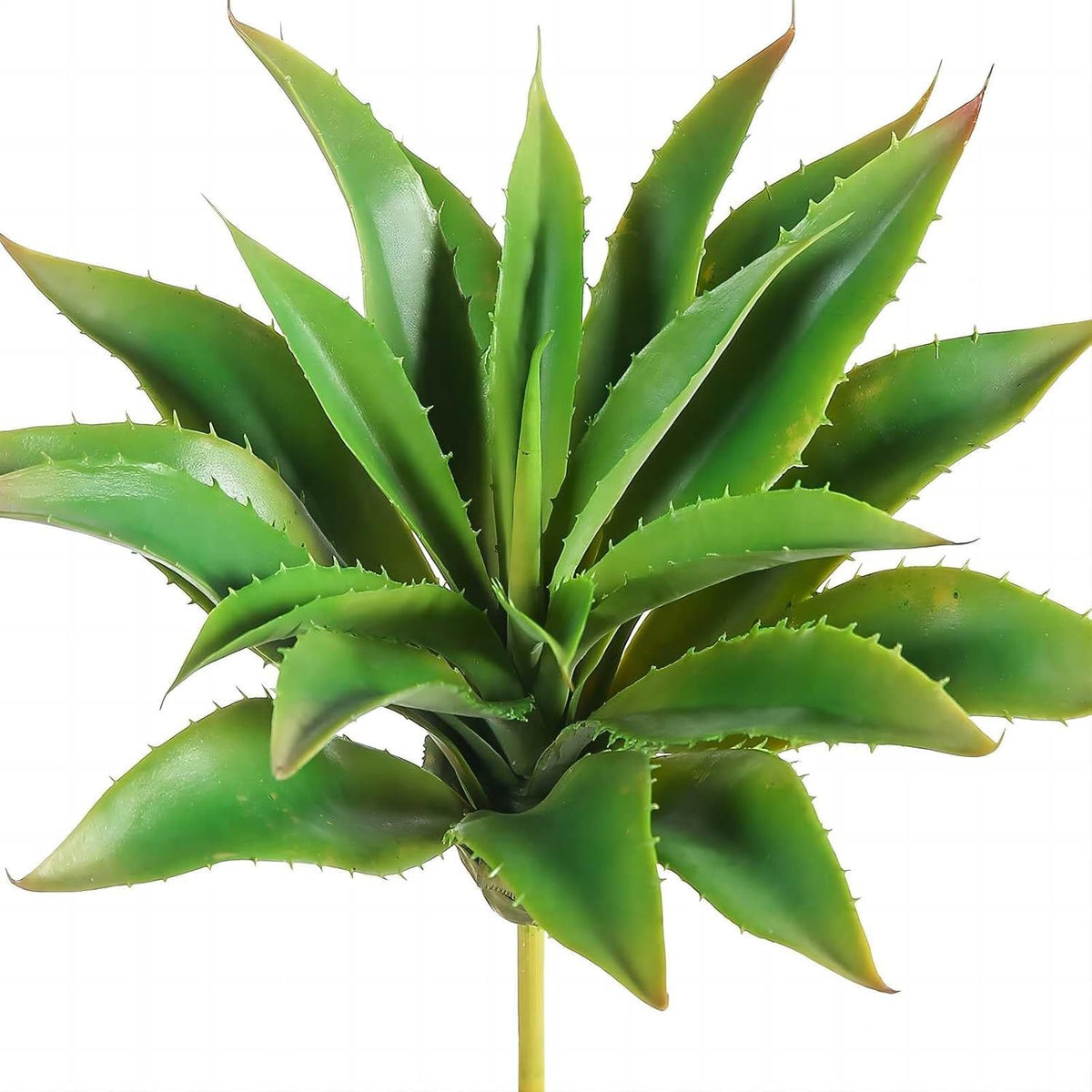 JUSTOYOU Large Artificial Succulents Aloe Plants Real Touch Fake Flowers Unpotted for Home Wedding Festival Arrangement (1, Green-Red)