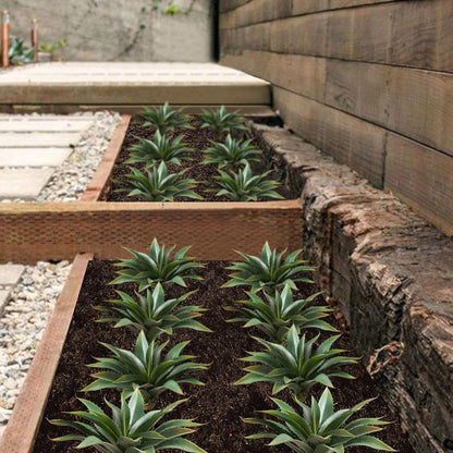 JUSTOYOU Large Artificial Succulents Aloe Plants Real Touch Fake Flowers Unpotted for Home Wedding Festival Arrangement (1, Green-Red)