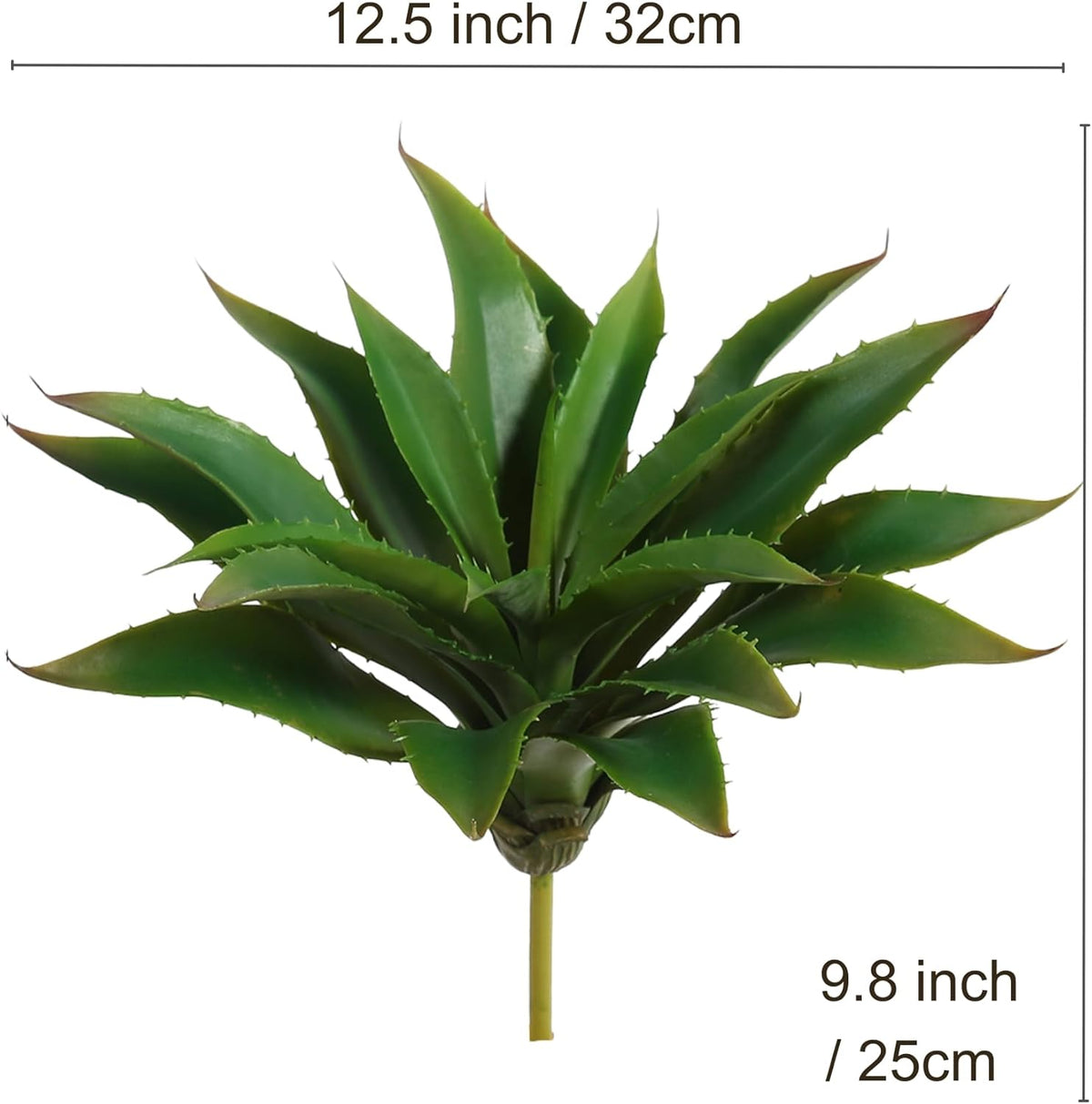 JUSTOYOU Large Artificial Succulents Aloe Plants Real Touch Fake Flowers Unpotted for Home Wedding Festival Arrangement (1, Green-Red)