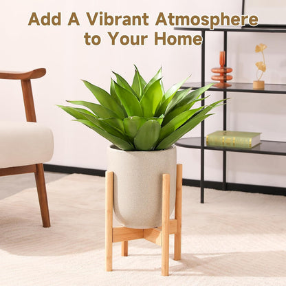 JUSTOYOU Large Artificial Succulents Aloe Plants Real Touch Fake Flowers Unpotted for Home Wedding Festival Arrangement (1, Green-Red)