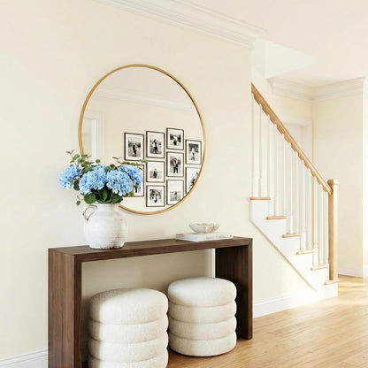 Real Touch White Faux Hydrangea And Eucalyptus Arrangement, Faux Floral Arrangements, Hyper Realistic Artificial Flowers, White Centerpieces For Kitchen Dining Coffee Table Decor (Vase Not Included)