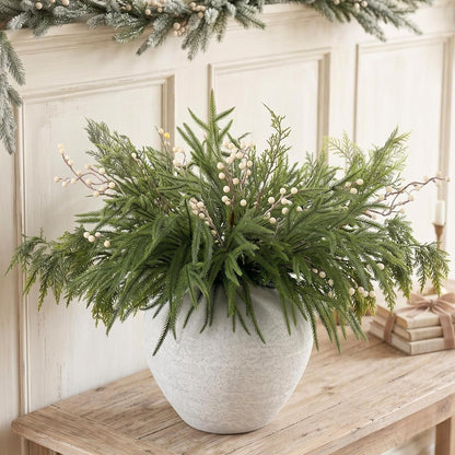 Real Touch White Faux Hydrangea And Eucalyptus Arrangement, Faux Floral Arrangements, Hyper Realistic Artificial Flowers, White Centerpieces For Kitchen Dining Coffee Table Decor (Vase Not Included)