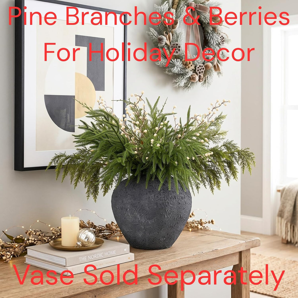 Real Touch White Faux Hydrangea And Eucalyptus Arrangement, Faux Floral Arrangements, Hyper Realistic Artificial Flowers, White Centerpieces For Kitchen Dining Coffee Table Decor (Vase Not Included)