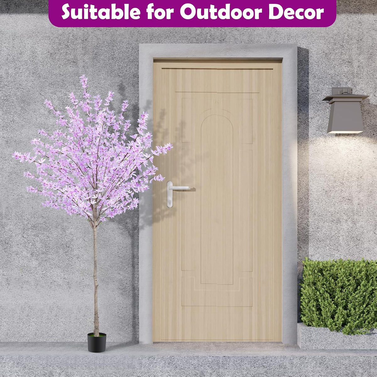 6ft Artificial Winter Jasmine Tree, Faux Forsythia Plant with Cement Base