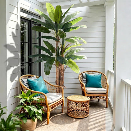 8FT Artificial Banana Tree, Tropical Plant, Large Faux Plant Outdoor