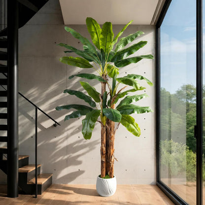 8FT Artificial Banana Tree, Tropical Plant, Large Faux Plant Outdoor