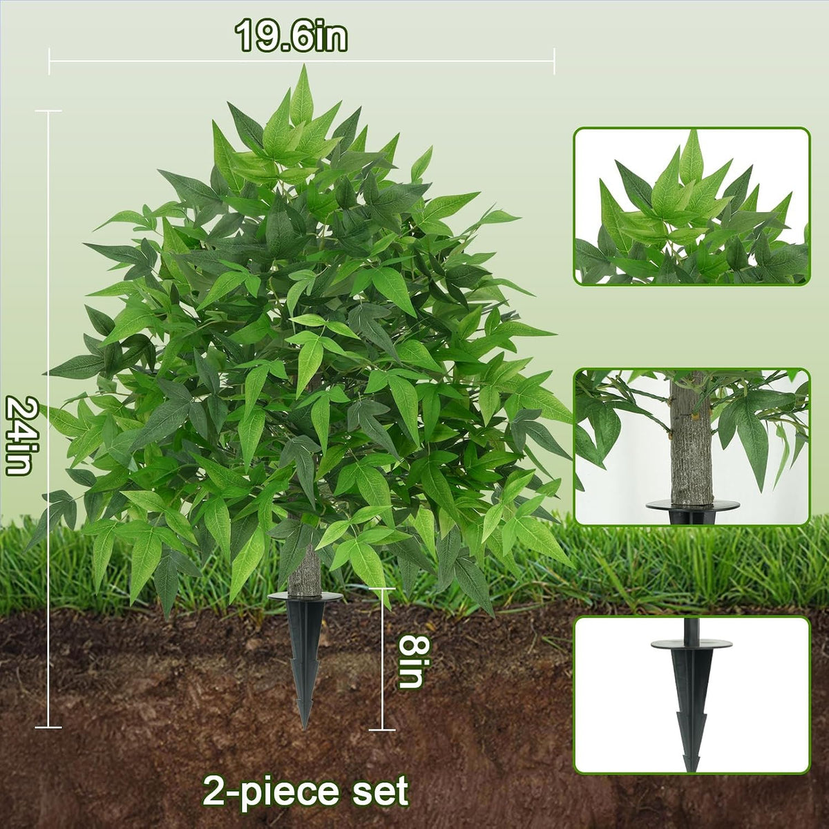 8FT Artificial Banana Tree, Tropical Plant, Large Faux Plant Outdoor