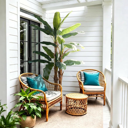 8FT Artificial Banana Tree, Tropical Plant, Large Faux Plant Outdoor