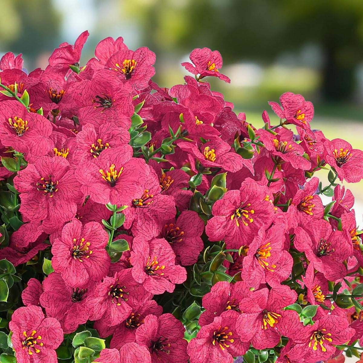 2 Potted Pink Hydrangea Artificial Flowers, Faux Hydrangea Outdoor