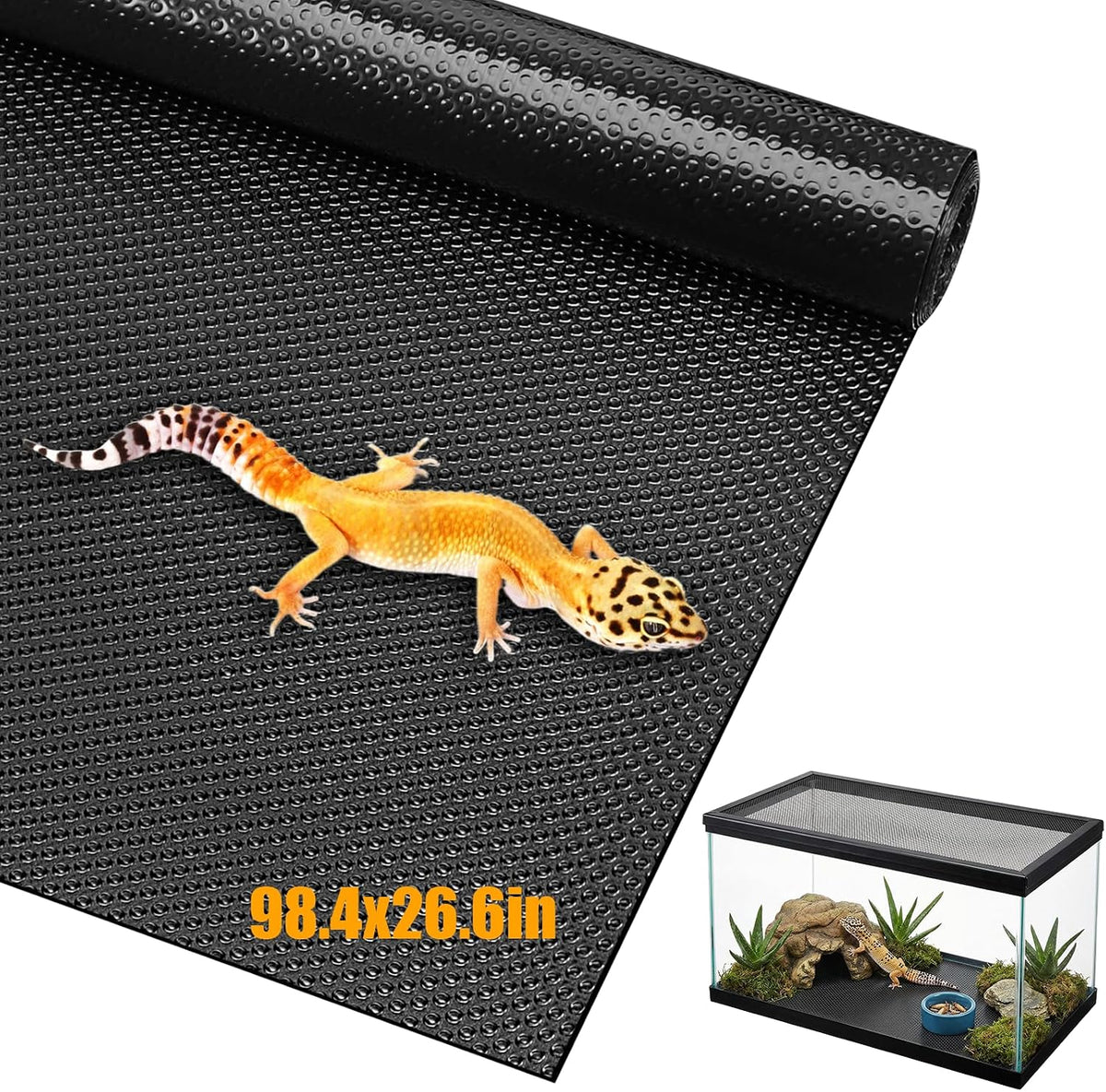 Bearded Dragon Tank Accessories, Reptile Substrate Mat Terrarium Carpet for 4x2x2 Bearded Dragon Enclosure for 120 Gallon Reptile Tank