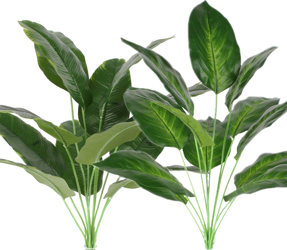 Artificial Plants Palm Fake Leaves 25inch Indoor for Home Office Decor 2Pcs