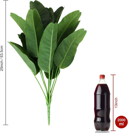 Artificial Plants Palm Fake Leaves 25inch Indoor for Home Office Decor 2Pcs