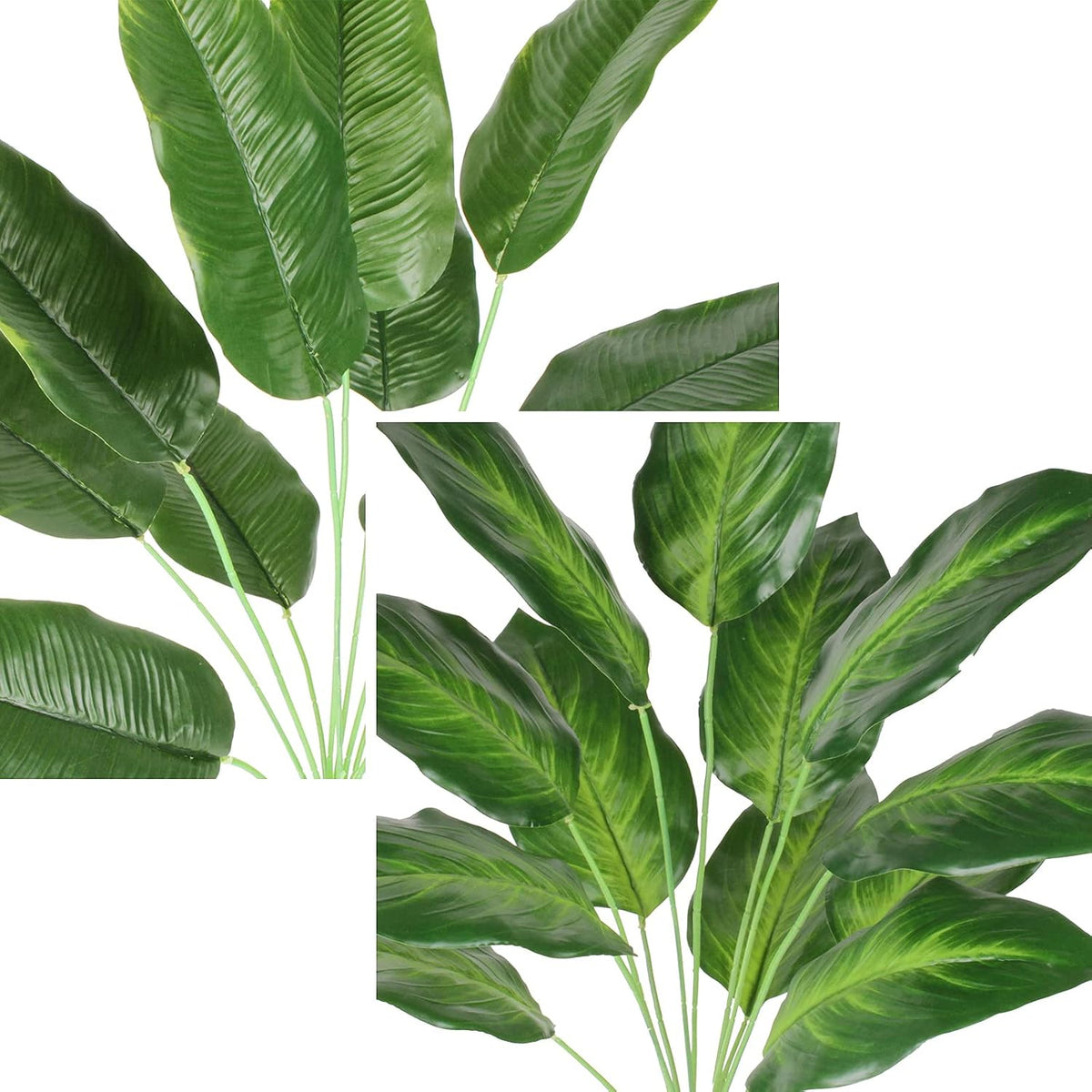 Artificial Plants Palm Fake Leaves 25inch Indoor for Home Office Decor 2Pcs