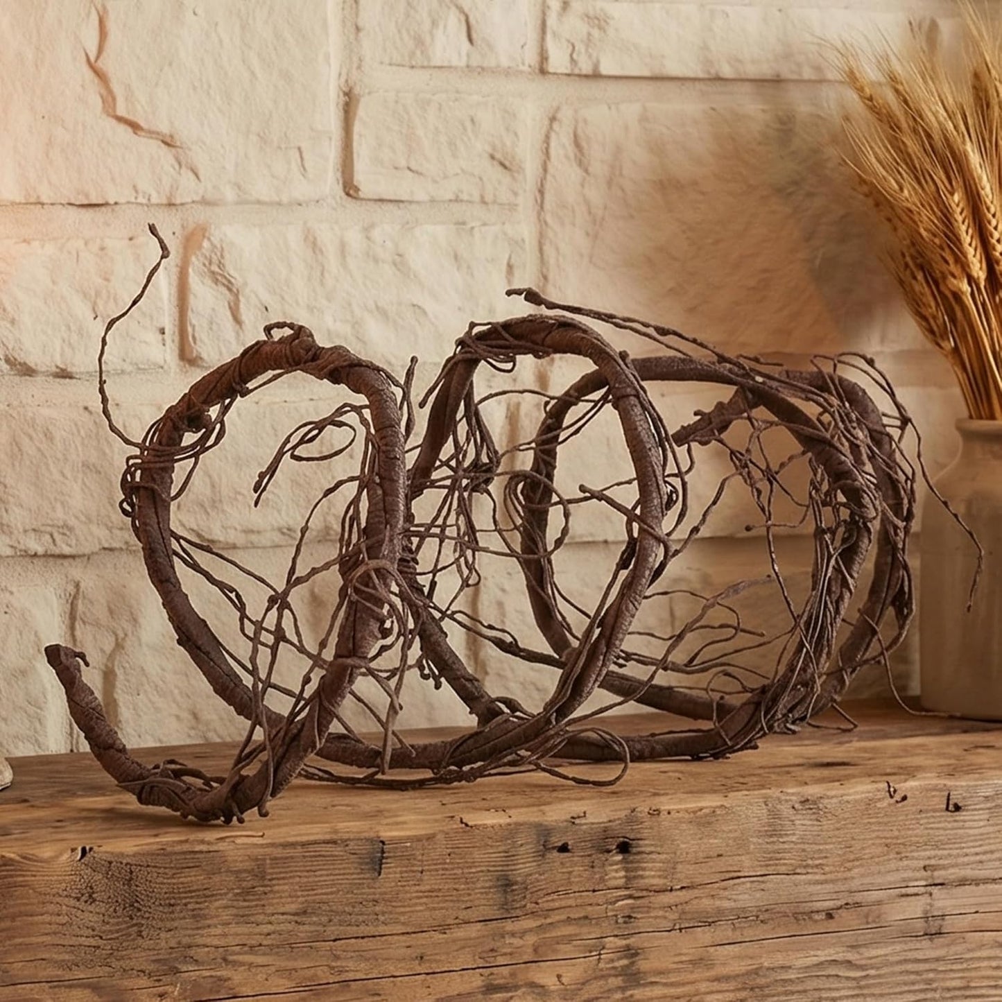 118" Bendable Artificial Grapevines Garland Tree Branches(L) | Flexible Large Creepy Fake Reptile Plants Twigs Cherry Blossom Wall Hanging Trunk Vines Archway Halloween Jungle Decoration