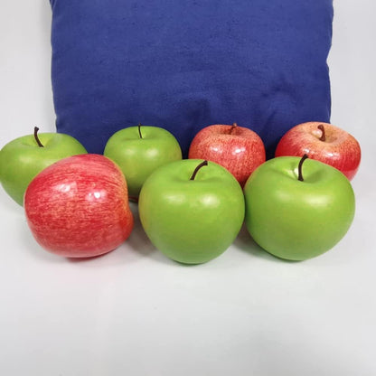 12Pcs Artificial Fruit Fake Simulation Fruit for Home Kitchen Party Photography Prop Wedding Decoration (12Pcs Dark Red Apples)