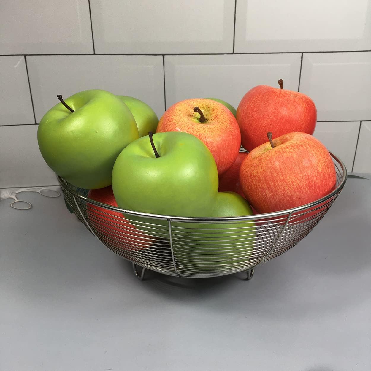 12Pcs Artificial Fruit Fake Simulation Fruit for Home Kitchen Party Photography Prop Wedding Decoration (12Pcs Dark Red Apples)