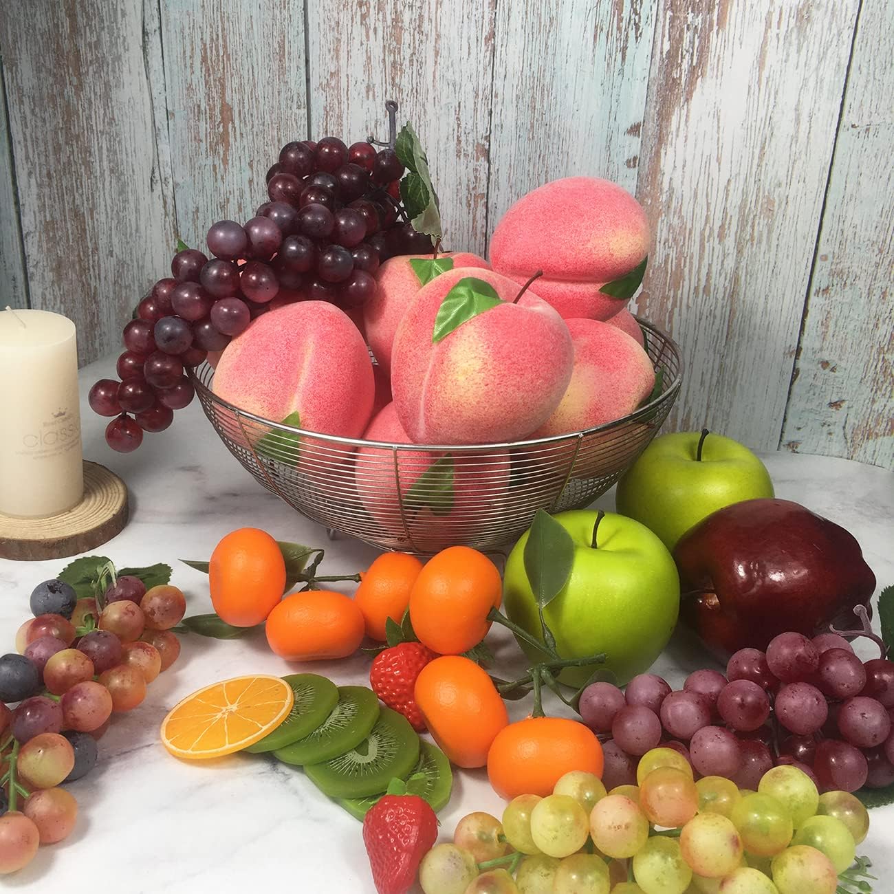 12Pcs Artificial Fruit Fake Simulation Fruit for Home Kitchen Party Photography Prop Wedding Decoration (12Pcs Dark Red Apples)