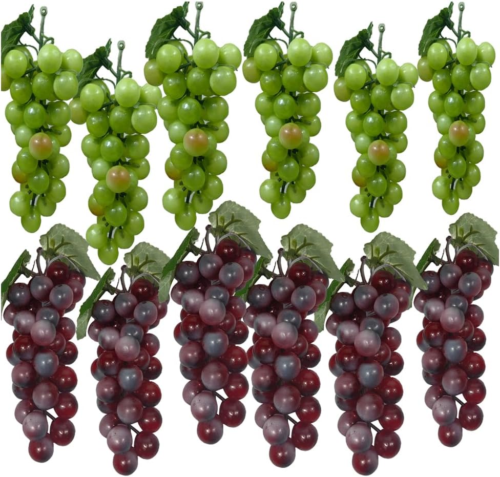 12Pcs Artificial Fruit Fake Simulation Fruit for Home Kitchen Party Photography Prop Wedding Decoration (12Pcs Dark Red Apples)