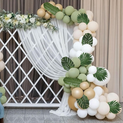 24 Pcs Artificial Palm Leaves with Stems 3 Kind, Classic, Large