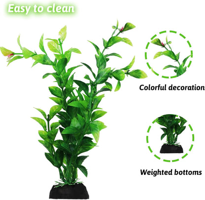Fish Tank Accessories Aquarium Decorations Green Plants, 10pcs Green Fish Tank Decorations Plastic Plants, Fish Tank Decor, Aquarium Decor Artificial Plants