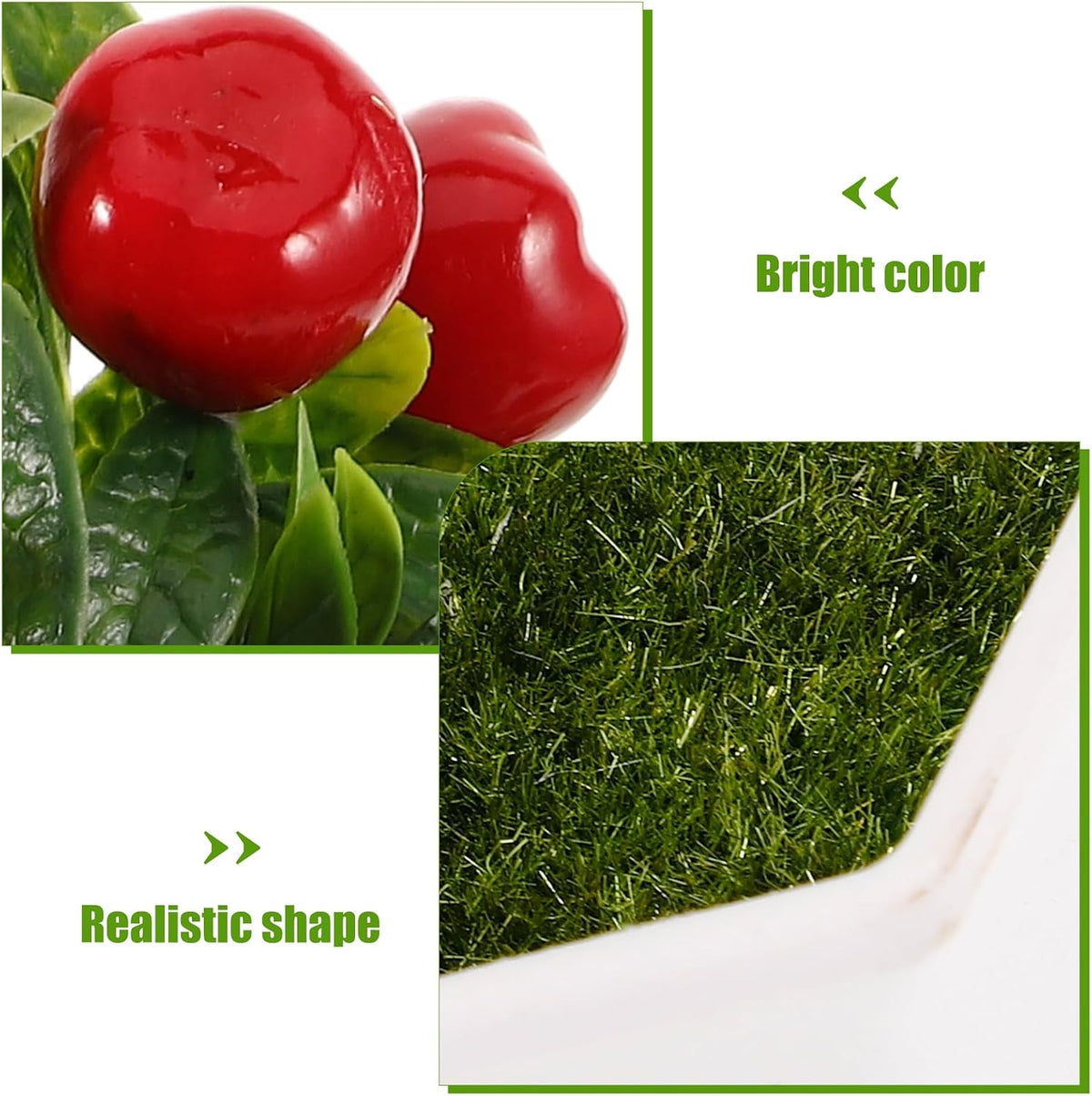 Simulated Apple Ornaments Faux Apples Artificial Fruit Tree Decor with Pot for Home Kitchen Dining Table Living Room Desk Decoration
