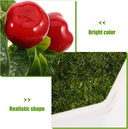 Simulated Apple Ornaments Faux Apples Artificial Fruit Tree Decor with Pot for Home Kitchen Dining Table Living Room Desk Decoration